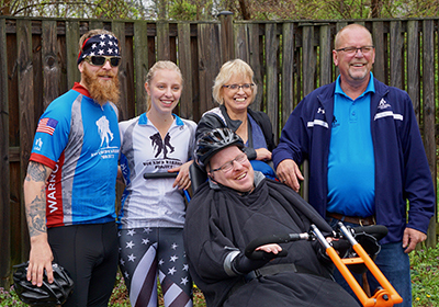 Deven and Erik Schei were able to participate in Soldier Ride together.