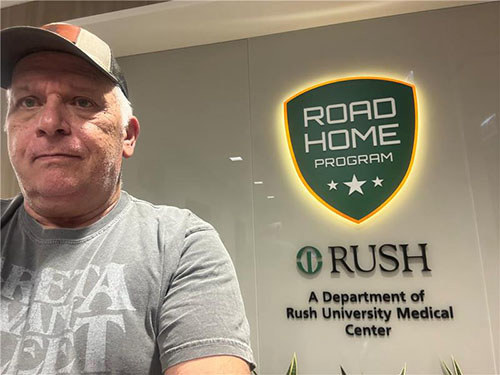 Coast Guard veteran Frank Libby at the Rush University Medical Center's Road Home program.