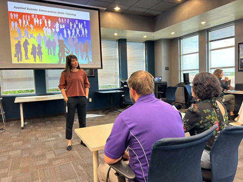 Wounded Warrior Project conducts a suicide prevention training session.