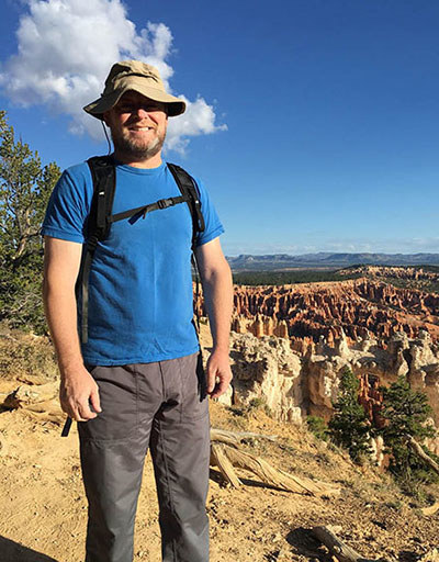 Army veteran Andrew Myatt after being diagnosed with leukemia and before starting cancer treatment. Myatt served more than 20 years in the military, including multiple tours in the Middle East, where he was exposed to burn pits.