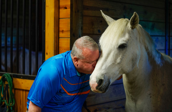 Chris Hoff and a horse