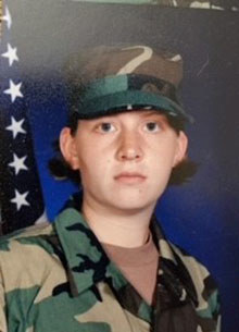 Rana Clark on active duty in the U.S. Army.
