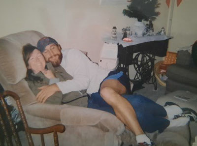 Cindy Campbell with her brother, Chris.