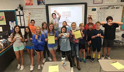 School students show their support for wounded warriors by taking part in WWP's Honor Their Courage program.