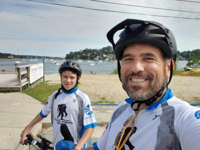 Todd McCormick took the 25-mile bike ride with his 15-year-old son.