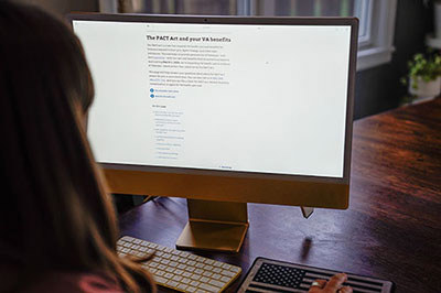 A veteran looks at the VA's PACT Act website