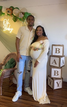 Carrin at her baby shower