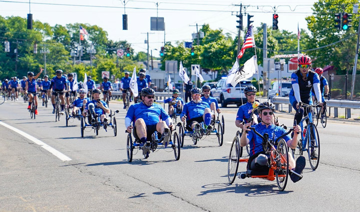 Wounded Warriors Participating In Soldier Ride New York