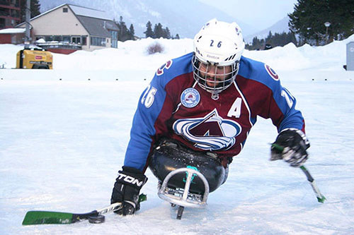 Warrior and Army veteran Jerry DeVaul plays for the Colorado Avalanche's Sled Hockey team.