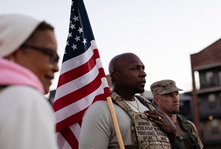 Veteran Melvin Gatewood uses ruck marches to manage his mental injuries.