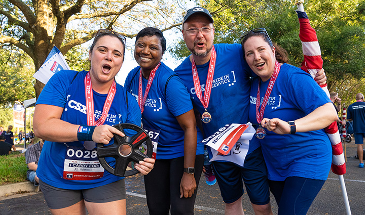 CSX employees attend the Carry Forward 5K in Jacksonville, Florida.