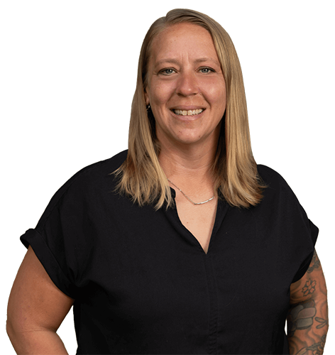 Warrior Angie Peacock smiling at the camera.