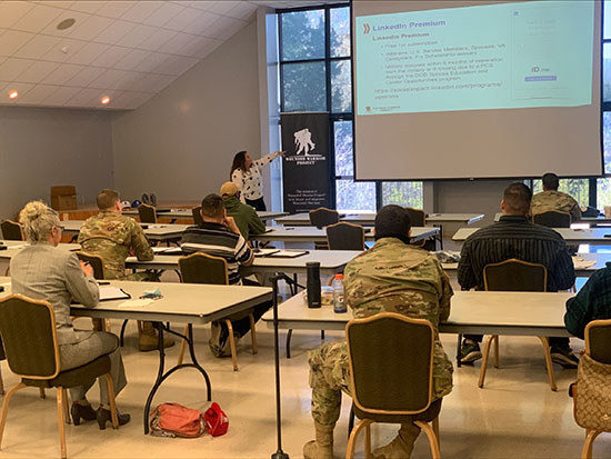 Military service members in WWP's Transition Ready Program.