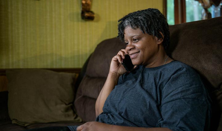Wounded Warrior Sam Hargrove receives free telephonic mental health support with WWP Talk.