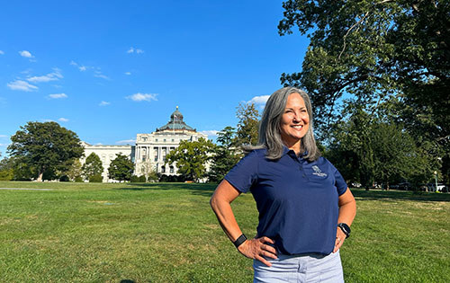 Woman warrior and Marine veteran Caroline Fermin in Washington DC.