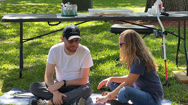 Mary Scibona with her son, musician and veteran Richard Ottum, who is in Wounded Warrior Project's Independence Program.