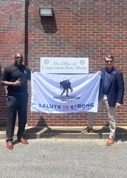 WWP warrior advocate leader Joel Grace (left) with Rep. Barry Moore (R-AL).