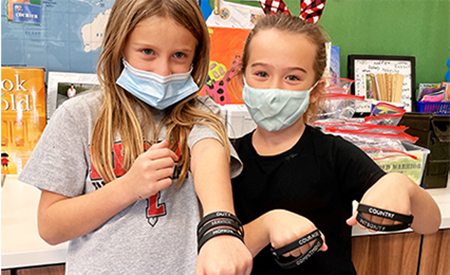 Students celebrate veterans in honor of Veterans Day.