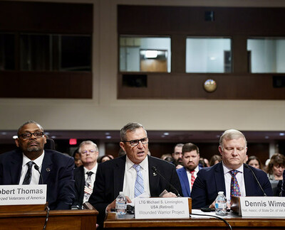 Wounded Warrior Project CEO Lt. Gen. (Ret.) Mike Linnington speaks before a joint hearing of the House and Senate Veterans' Affairs Committee.