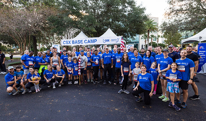 CSX employees participate in the WWP Carry Forward 5K each year.