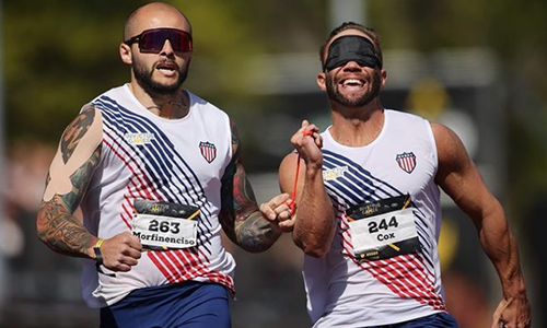 Jacob Cox running at Invictus Games