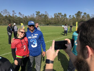 NFL stars like Russell Wilson spent time with wounded veterans and families during a recent Wounded Warrior Project flag football game during NFL Pro Bowl weekend. Events like this help connect wounded veterans with other warriors and with his or her community. Russell Wilson Shows Support To Wounded Warriors And Their Families