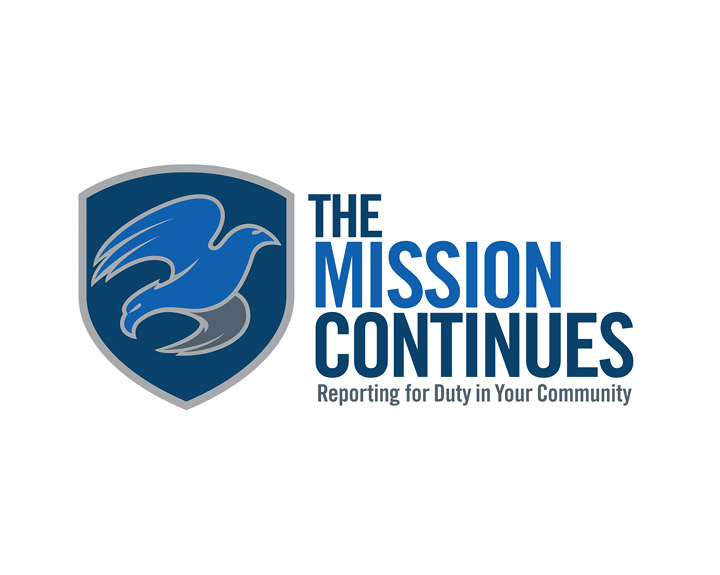 The Mission Continues logo - Reporting for Duty in Your Community