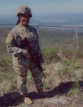 Carrin in uniform