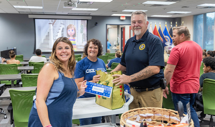 Angela Costa, Senior Manager of Community Investment at CSX, at WWP HQ participating in a CSX sponsored event. 