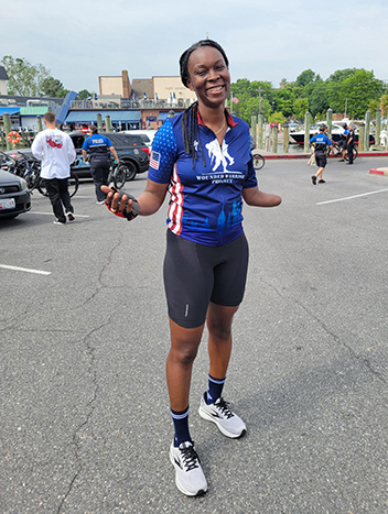 Danielle Green participates in a WWP Soldier Ride event.
