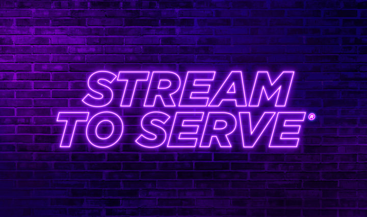 Stream to Serve logo.