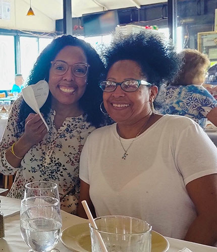 Army veteran Raquel Rojas with her daughter, Jennifer.