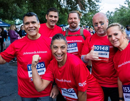 Johnson & Johnson employees support Wounded Warrior Project at Carry Forward 5K in Jacksonville, Florida. 