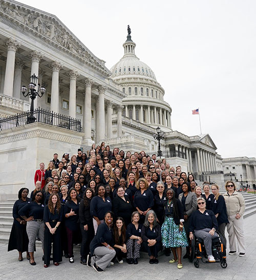 WWP women warriors in front of the U.S. Capitol during the Women Warriors Summit.