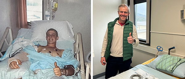 John Rego went through Landstuhl in 2003, and returned 20 years later to thank medical staff.