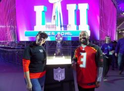 Clinton McDonald, TB Buccaneer, with Ron Holton, Marine Corps veteran
