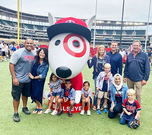 Charlie with his family and Bullseye