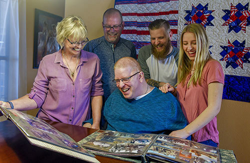 The Schei family, Christine, Gordon, Erik, Deven, and Anneka, all serve in their own way. Wounded Warrior Project helped them navigate the future after Erik was severely wounded in Iraq.
