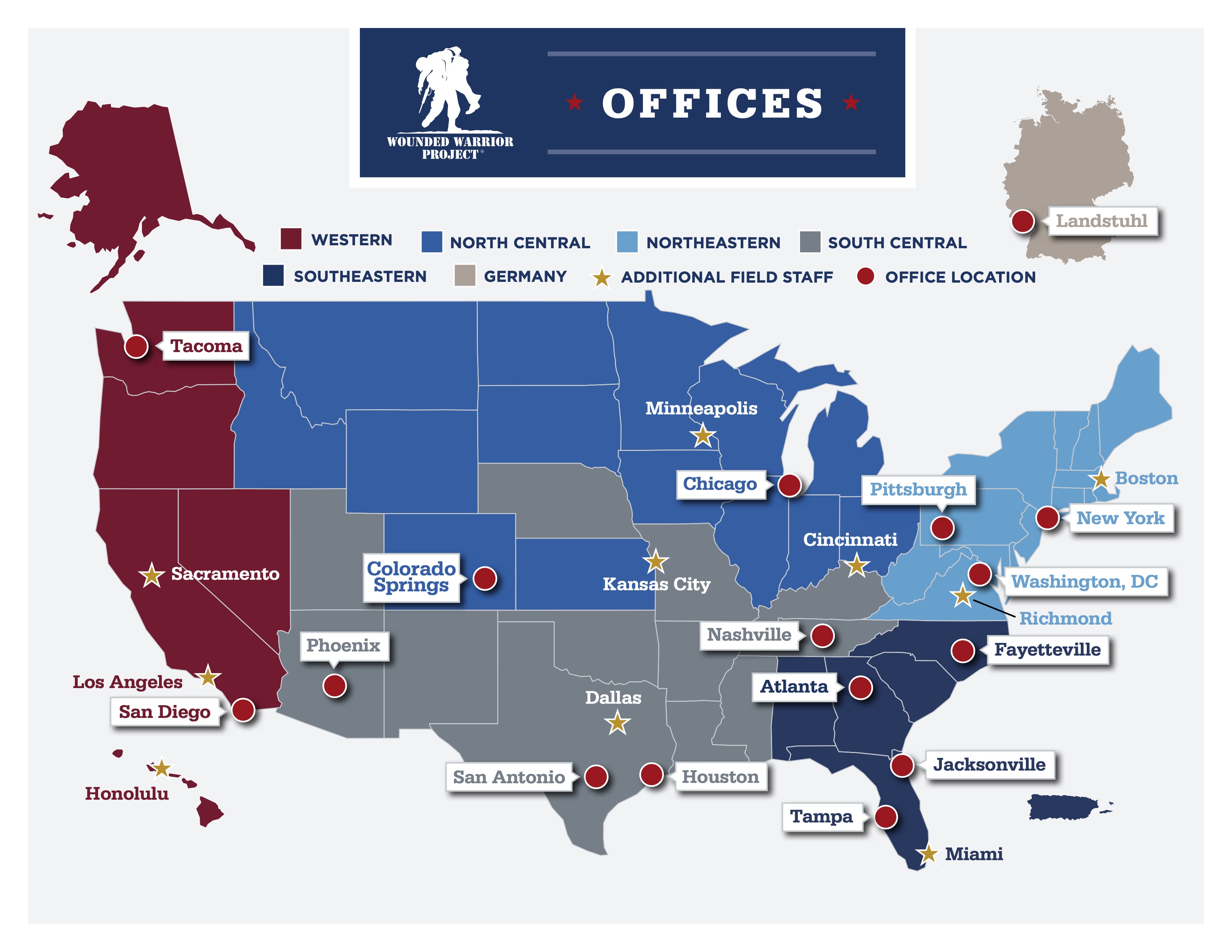 WWP offices map