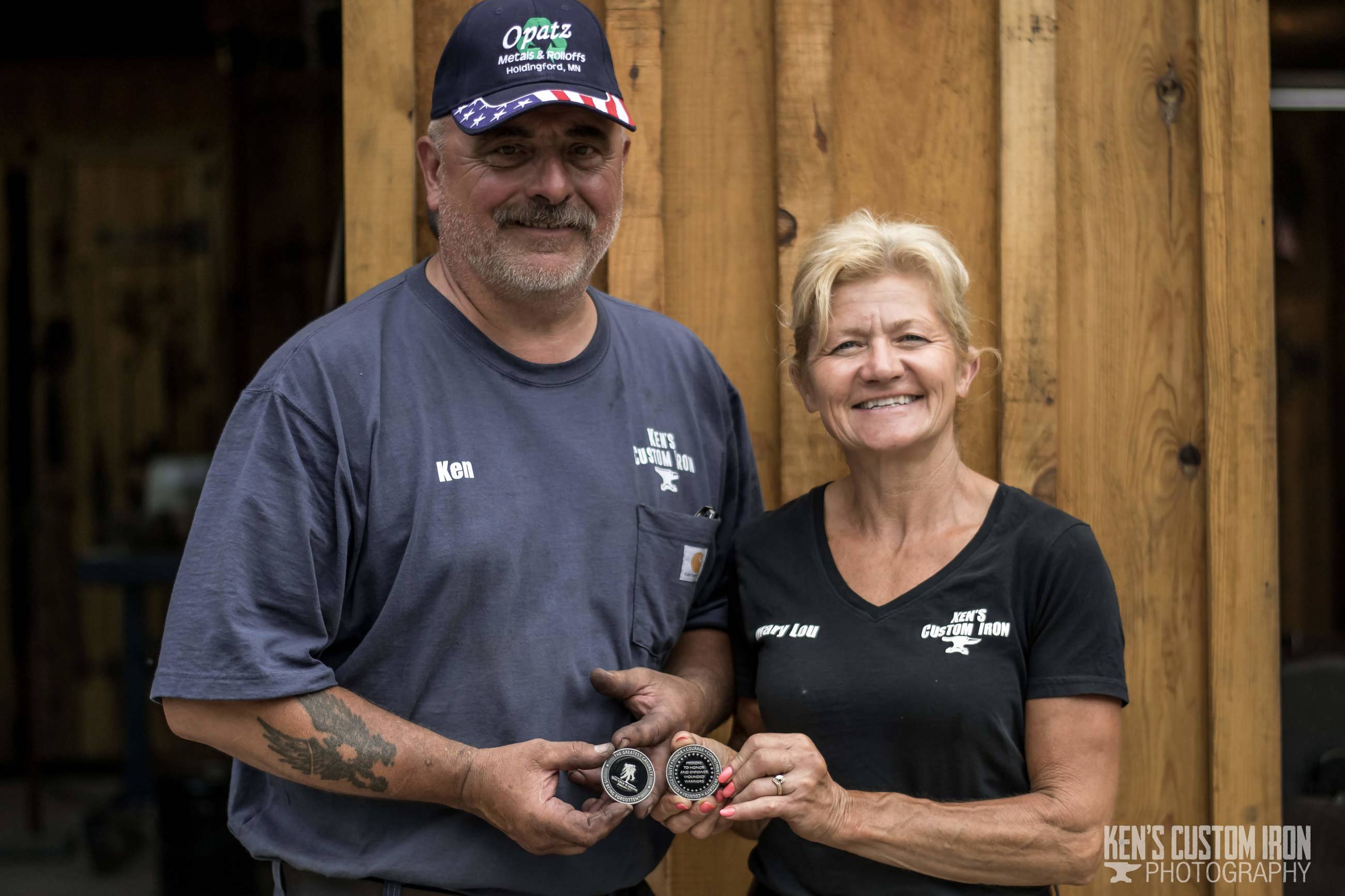 Injured veterans had the opportunity to learn blacksmithing alongside other veterans from Wounded Warrior Project® (WWP) at Ken’s Custom Iron in Avon, Minn. The shop donated the class and prepared lunch for the group.