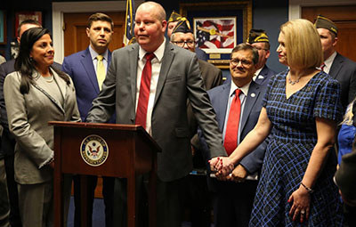 Major Star, with Tonya, advocates for passage of the Major Richard Star Act.