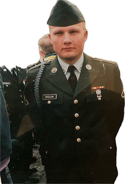 Brian Zreliak on active duty in the Army.
