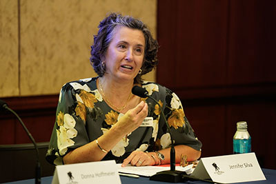 WWP Chief Program Officer Jen Silva speaks during the 2025 Women Warriors Summit.