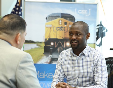 Wounded warrior and CSX discuss potential opportunities.