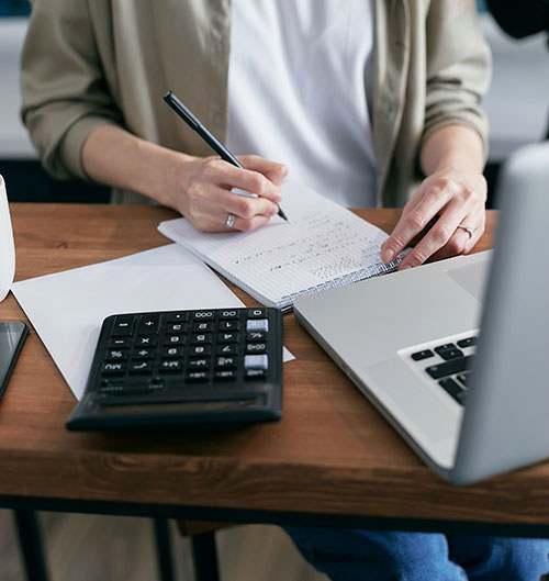 Calculator and budgeting for Financial Wellness Month