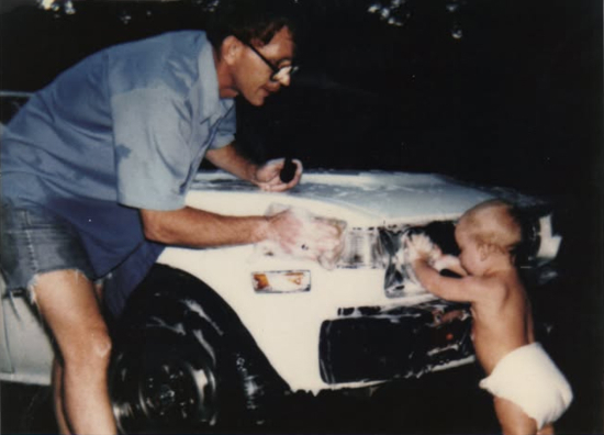 Mike and his son Eric as a toddler