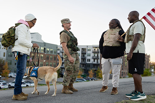 Other veterans join Melvin Gatewood on his ruck marches to honor the fallen and improve mental health.