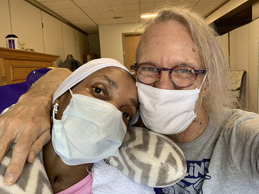 Marty has been a constant source of comfort and support for Coast Guard veteran Diana, who is also being assisted through WWP's Independence Program.
