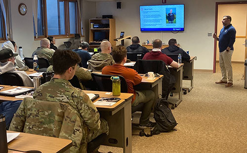 WWP staff teaches service members ways to prepare for transition out of the military at Eielson Air Force Base in Alaska.