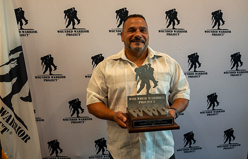 Army veteran Tito Cortez was named Wounded Warrior Project's Rusty Baggett Peer Leader of the Year.